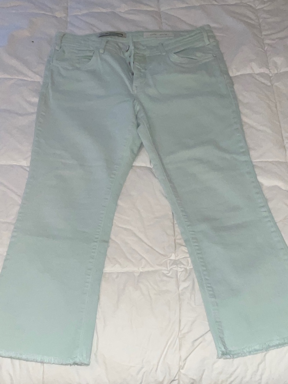 Anthropologie Pale Mint Wide-Leg Jeans
